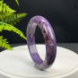 Purple Charoite Bangle 56MM Sparkling Porcelain Luster Crystallization Geode