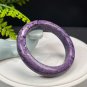 Purple Charoite Bangle 56MM Sparkling Porcelain Luster Crystallization Geode