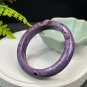 Purple Charoite Bangle 56MM Sparkling Porcelain Luster Crystallization Geode