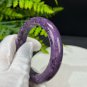 Purple Charoite Bangle 56MM Sparkling Porcelain Luster Crystallization Geode