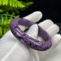 Purple Charoite Bangle 56MM Sparkling Porcelain Luster Crystallization Geode