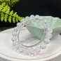 Blue Moonstone Beaded Bracelet 9.5mm Icy Transparent Blue Light