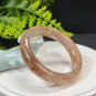 Black Gold Super Seven Quartz Bangle 57MM Flake Ice Sparkling Translucent Hair Crystal