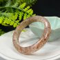Black Gold Super Seven Quartz Bangle 57MM Flake Ice Sparkling Translucent Hair Crystal