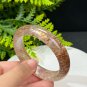Black Gold Super Seven Quartz Bangle 57MM Flake Ice Sparkling Translucent Hair Crystal
