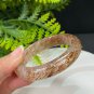 Black Gold Super Seven Quartz Bangle 57MM Flake Ice Sparkling Translucent Hair Crystal