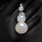 Lychee White Honey Sugar Agate Pendant Icy Translucent Clean Hand Carved Calabash Plum Blossom