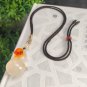 Lychee White Honey Sugar Agate Pendant Icy Translucent Clean Hand Carved Calabash Plum Blossom