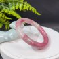 Cherry Blossom Rhodonite Bangle 56MM Icy Translucent Crystallization