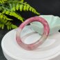 Cherry Blossom Rhodonite Bangle 56MM Icy Translucent Crystallization