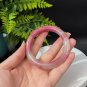 Cherry Blossom Rhodonite Bangle 56MM Icy Translucent Crystallization