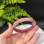 Cherry Blossom Rhodonite Bangle 56MM Icy Translucent Crystallization