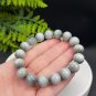 Hawk's Eye Beaded Bracelet 12.5mm Round Beads Gray White