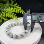 Hawk's Eye Beaded Bracelet 12.5mm Round Beads Gray White