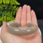 Fossilized Coral Open Bangle 56MM Porcelain Luster Jadeification Hand Carved Cute Bunny