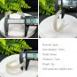Light Champagne White Agate Open Bangle 52MM Icy Translucent Carved Cat's Paw