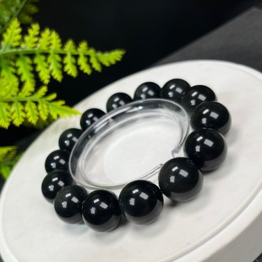 Natural Rainbow Obsidian Beaded Bracelet 16mm Genuine Round Beads
