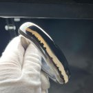 Rare Black Landscape Agate Bangle 59MM High Icy Translucent Cornucopia Twisted Style Abstract Mirage