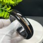 Rare Black Landscape Agate Bangle 59MM High Icy Translucent Cornucopia Twisted Style Abstract Mirage