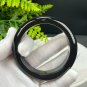 Rare Black Landscape Agate Bangle 59MM High Icy Translucent Cornucopia Twisted Style Abstract Mirage