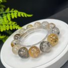 Pyrolusite Beaded Bracelet 18mm Icy Cornucopia Genuine Dendritic Crystal Large Beads Pyrolusite Beaded Bracelet 18mm Icy Cornucopia Genuine Dendritic Crystal Large Beads