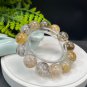 Pyrolusite Beaded Bracelet 18mm Icy Cornucopia Genuine Dendritic Crystal Large Beads