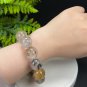 Pyrolusite Beaded Bracelet 18mm Icy Cornucopia Genuine Dendritic Crystal Large Beads
