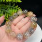 Pyrolusite Beaded Bracelet 18mm Icy Cornucopia Genuine Dendritic Crystal Large Beads
