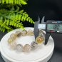 Pyrolusite Beaded Bracelet 18mm Icy Cornucopia Genuine Dendritic Crystal Large Beads