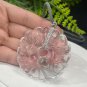 White Crystal Pendant Necklace High Icy Transparent Clean Hand Carved Two Nine Tailed Fox