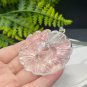 White Crystal Pendant Necklace High Icy Transparent Clean Hand Carved Two Nine Tailed Fox