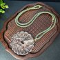 White Crystal Pendant Necklace High Icy Transparent Clean Hand Carved Two Nine Tailed Fox