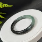 Serpentine Jade Bangle 58MM Ink Painting Style Mildness Gradient Dark Green