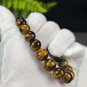 Yellow Tiger's Eye Beaded Bracelet 10mm Jadeification Lightning Pattern