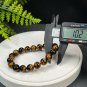 Yellow Tiger's Eye Beaded Bracelet 10mm Jadeification Lightning Pattern
