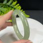 Serpentine Jade Bangle 57MM Icy Lake Green Floating Snowflake