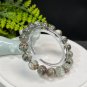 Brazilian Phantom Quartz Beaded Bracelet 11.5mm Icy Transparent Multi-layer Red Green Ghost Crystal
