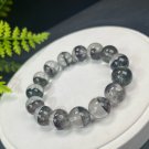Brazilian Phantom Quartz Beaded Bracelet 14.5mm Icy Transparent Cornucopia Red Green Ghost Crystal Brazilian Phantom Quartz Beaded Bracelet 14.5mm Icy Transparent Cornucopia Red Green Ghost Crystal