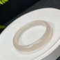 Gray White Agate Bangle 54MM Icy Translucent Clean Dragon Scales Pattern