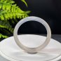 Gray White Agate Bangle 54MM Icy Translucent Clean Dragon Scales Pattern