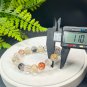 Herkimer Diamond Beaded Bracelet 11mm Flake Ice Transparent Multicolored