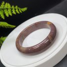 Reddish Brown Ocean Jasper Bangle 60+MM Old Mine Porcelain Luster Oil Painting Style