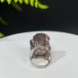 Raw Purple Lepidolite Ring Adjustable Freeform Flake Ice Crystallization Silver S925 Handmade