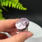Raw Purple Lepidolite Ring Adjustable Freeform Flake Ice Crystallization Silver S925 Handmade