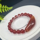 Madagascar Red Agate Beaded Bracelet 10.3mm Icy Translucent Clean Multi-layer Celestial Eyes