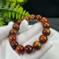 South African Pietersite Beaded Bracelet 13.5mm Porcelain Luster Crystallization Oil Painting Style