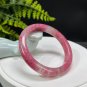 Cherry Blossom Rhodonite Bangle 59+MM Icy Translucent Crystallization