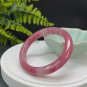 Cherry Blossom Rhodonite Bangle 59+MM Icy Translucent Crystallization
