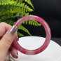 Cherry Blossom Rhodonite Bangle 59+MM Icy Translucent Crystallization
