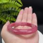 Cherry Blossom Rhodonite Bangle 59+MM Icy Translucent Crystallization